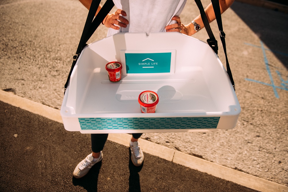 Ice cream in a Simple Life tray