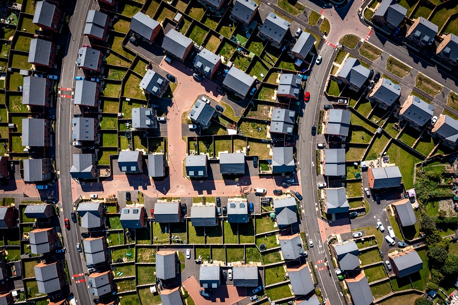 Drone photography, Sheffield, Housing development