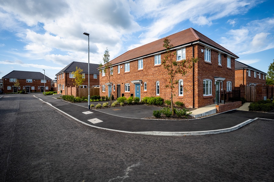 street scene of family houses in Rochdale