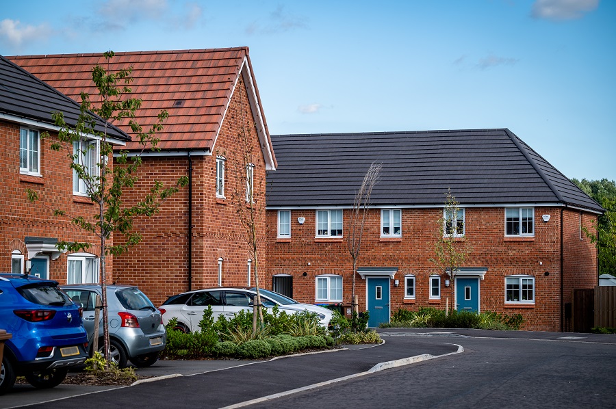 street scene of family houses in Rochdale