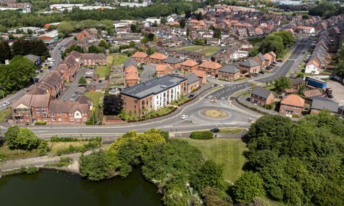 stonefield edge birdseye view street scene