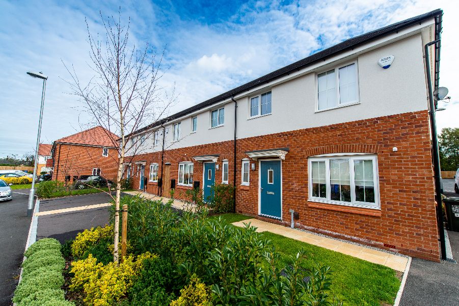 Terraced family homes at Baytree Lane, Middleton