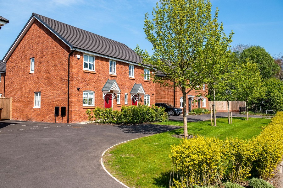 Family houses at Belmont Place, Hindley Green