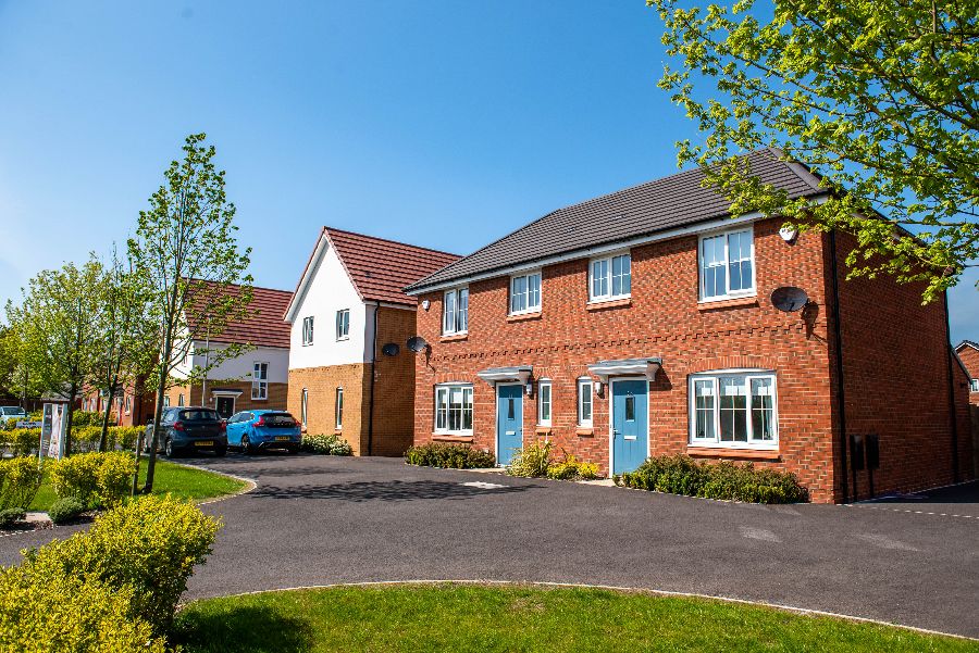 Family houses at Belmont Place, Hindley Green