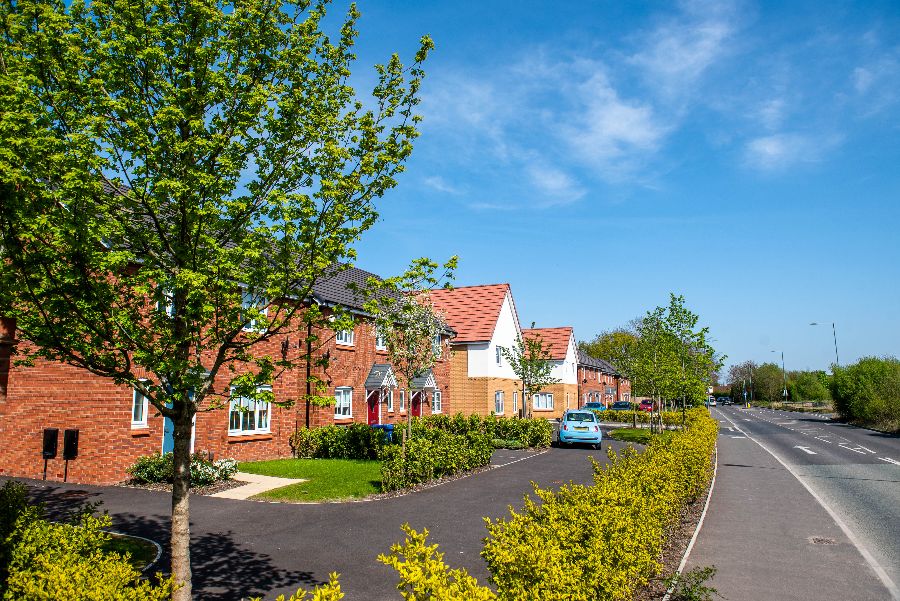 Family houses at Belmont Place, Hindley Green