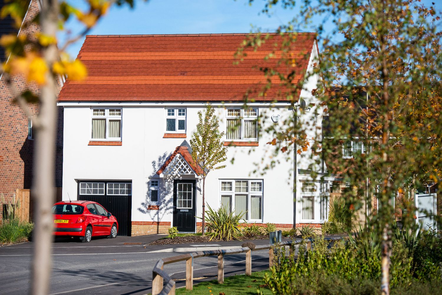 Detached family house with white render