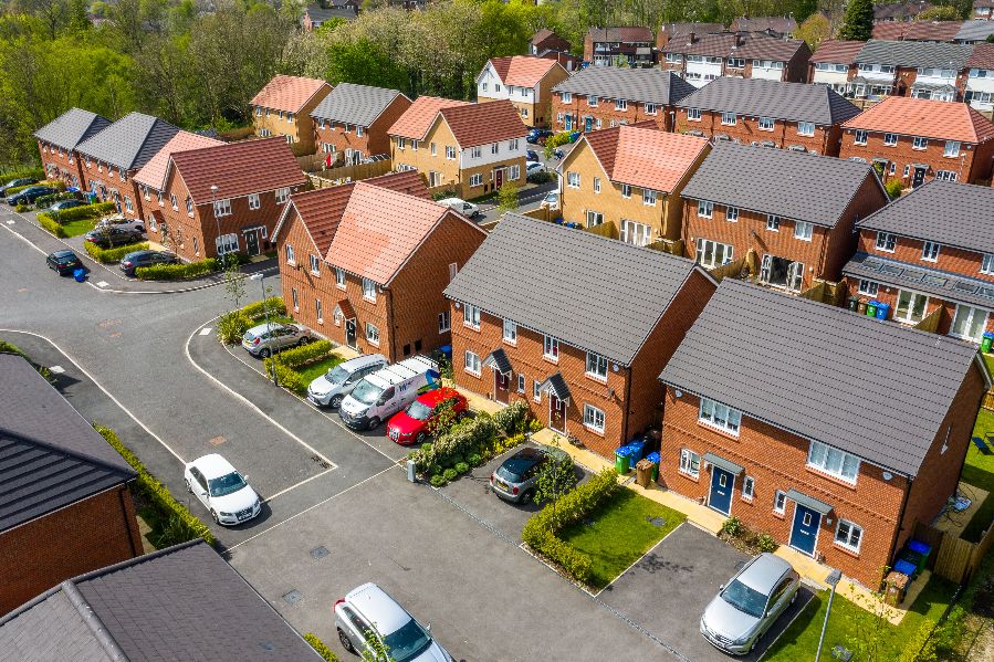 Family houses at Shrewsbury Close, Middleton