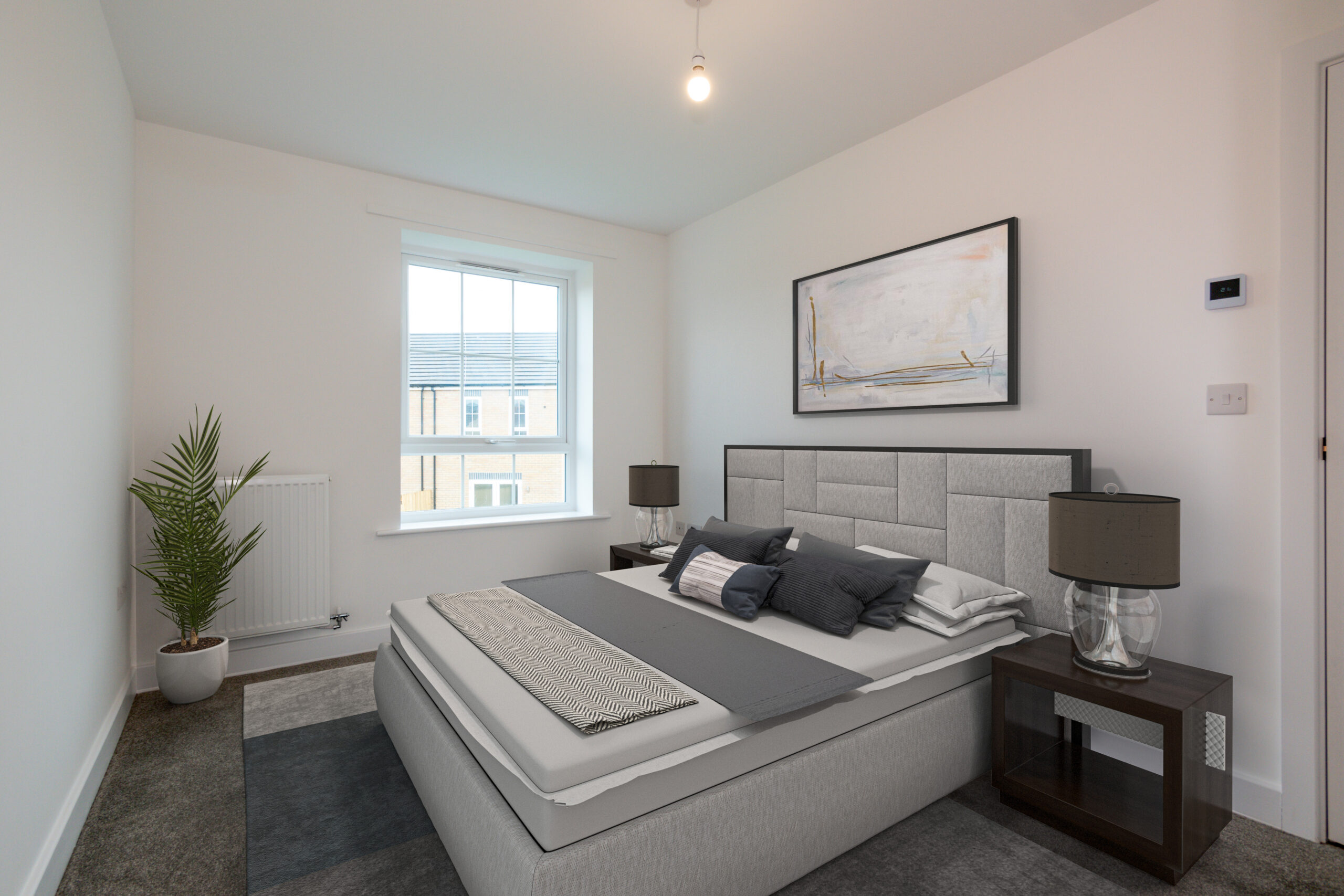 CGI staged bedroom