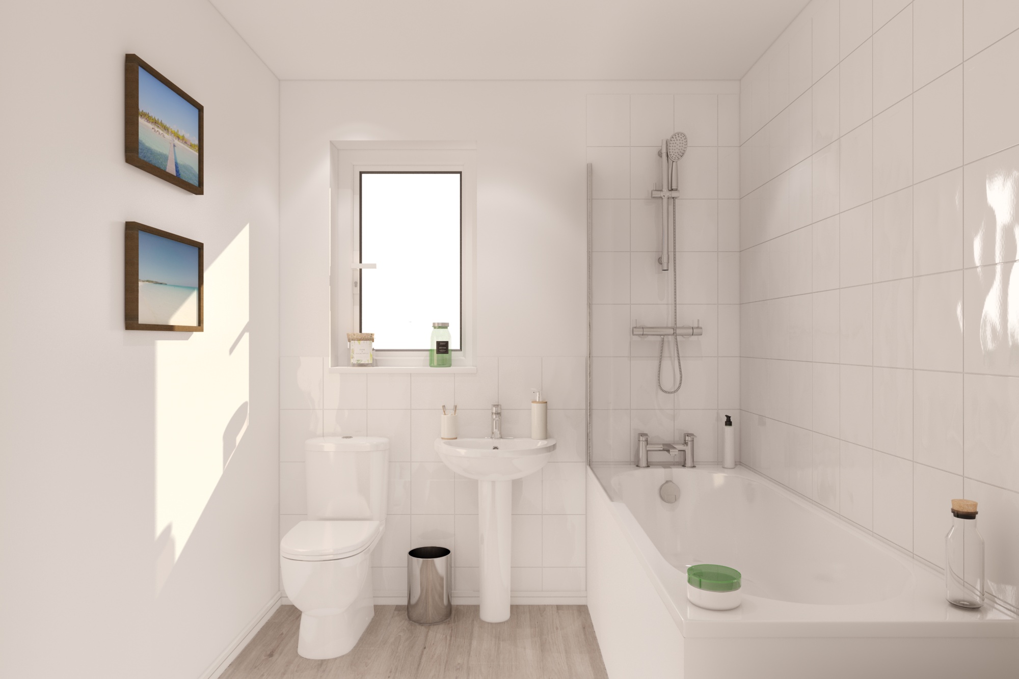 white cgi fitted bathroom