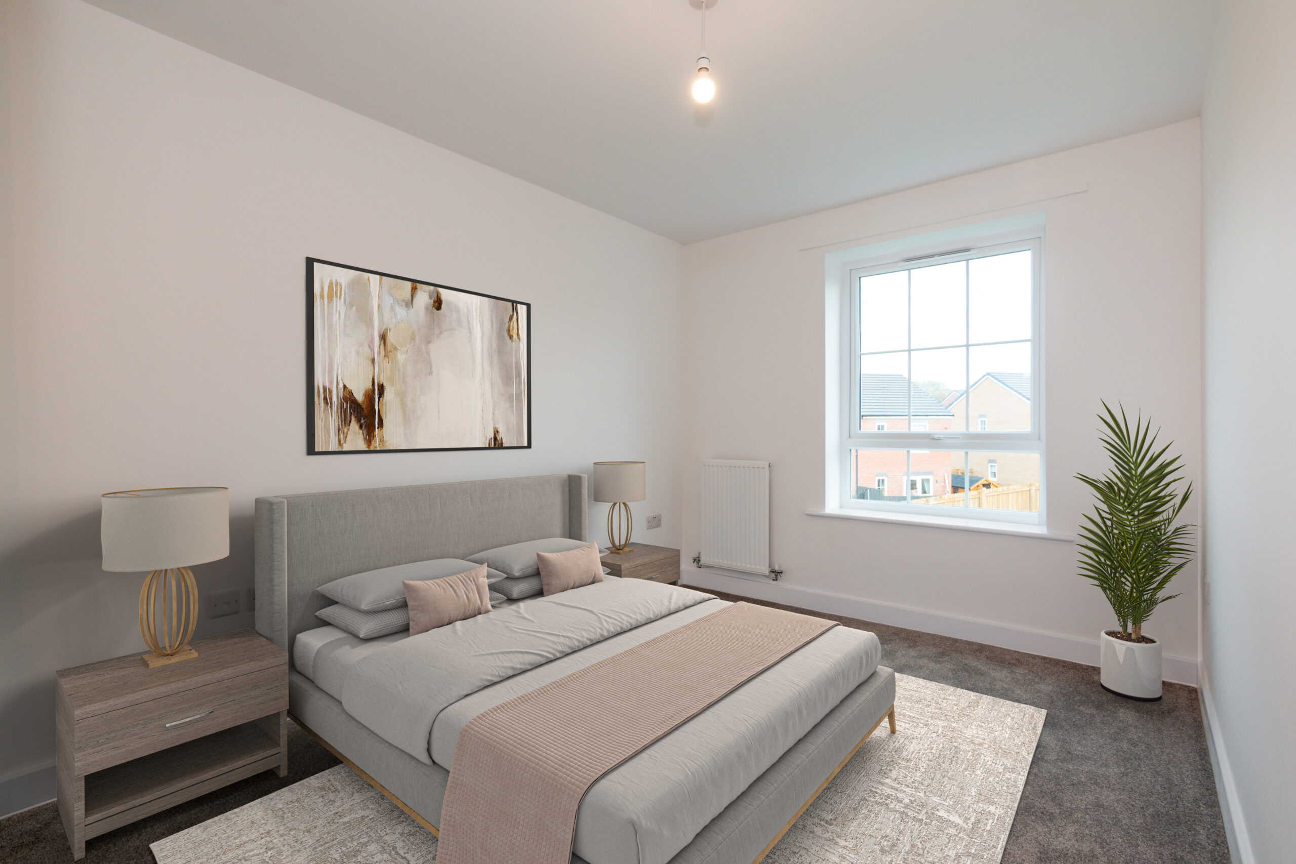 CGI staged bedroom