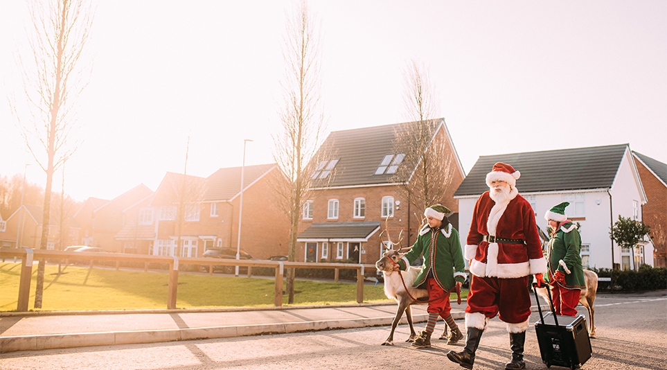 Santa claus and his elves
