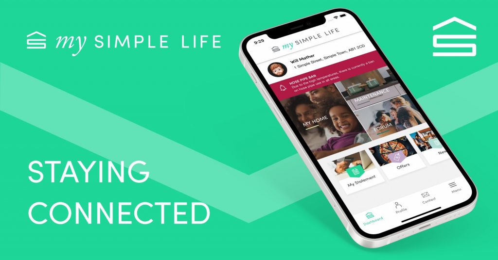 my simple life app mockup graphic on mobile phone