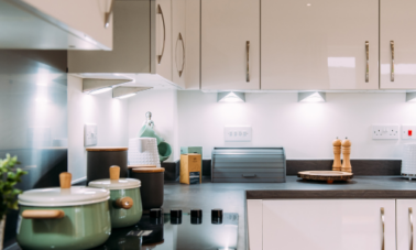 Drakelow Park property "Dee" kitchen view simple life homes