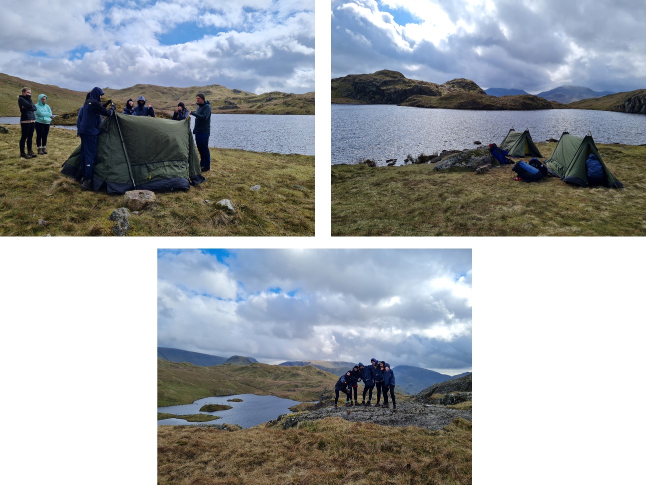 Setting up tents