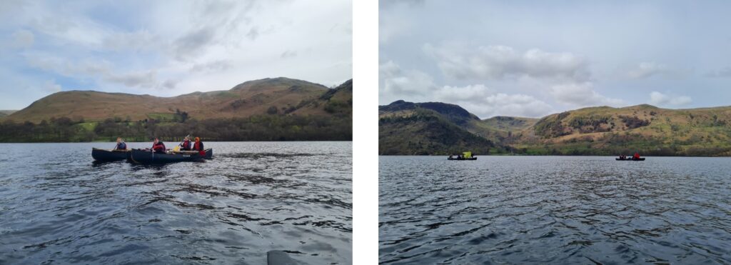 Young adults in a boat