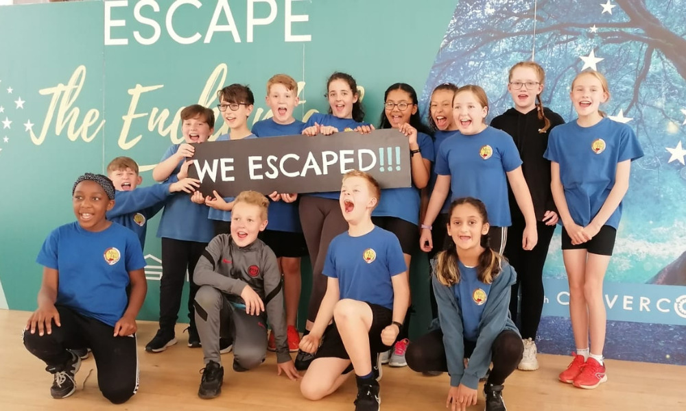 Group of children posing for picture for an event