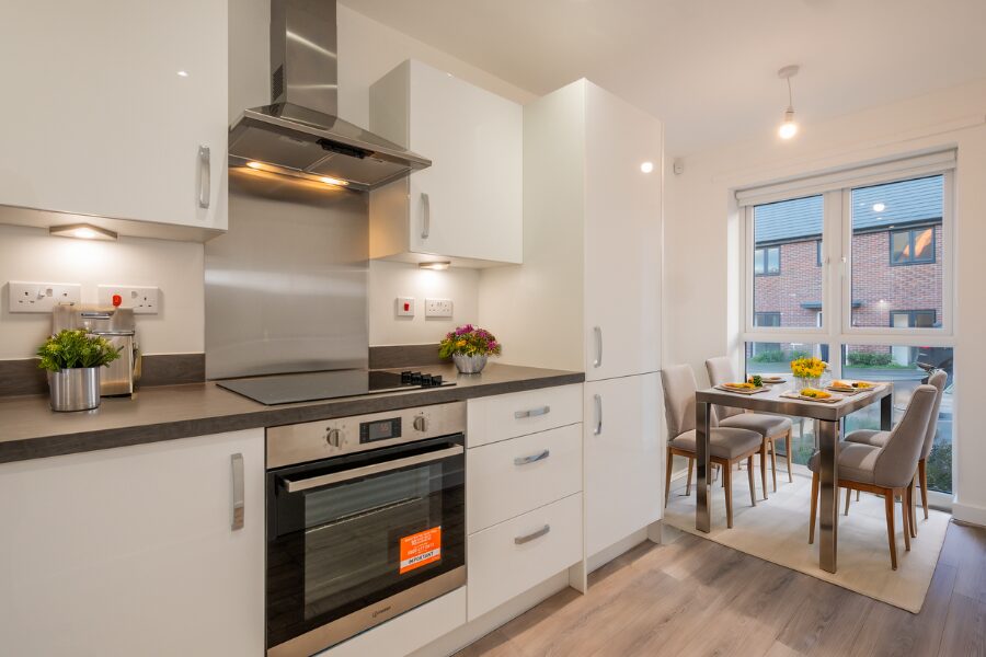staged fitted kitchen