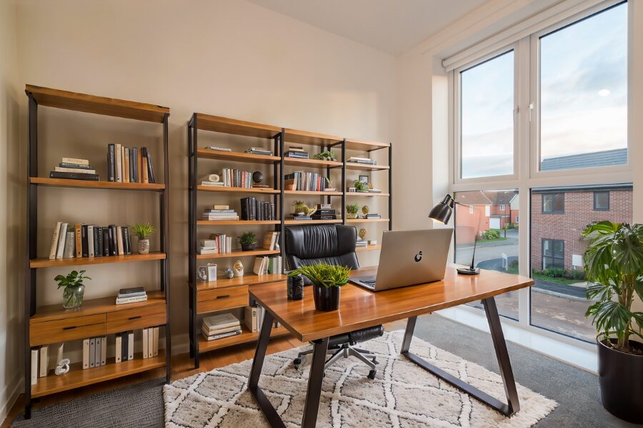 staged office