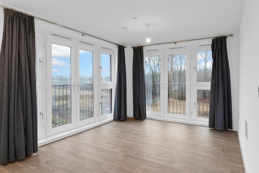 Tweed - Living Room with Juliette Balcony