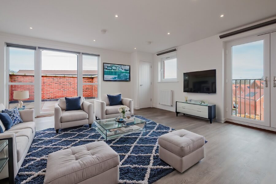 violet living area
