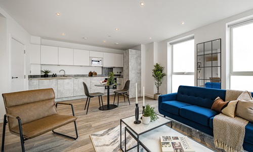 decorated open plan area