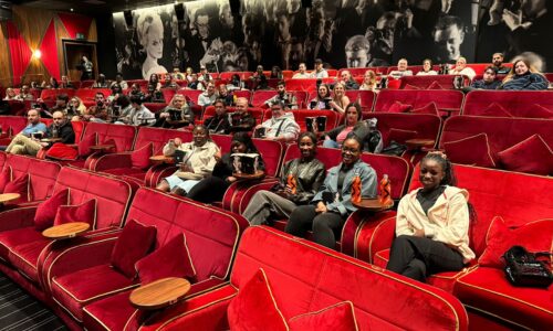 Residents at cinema event