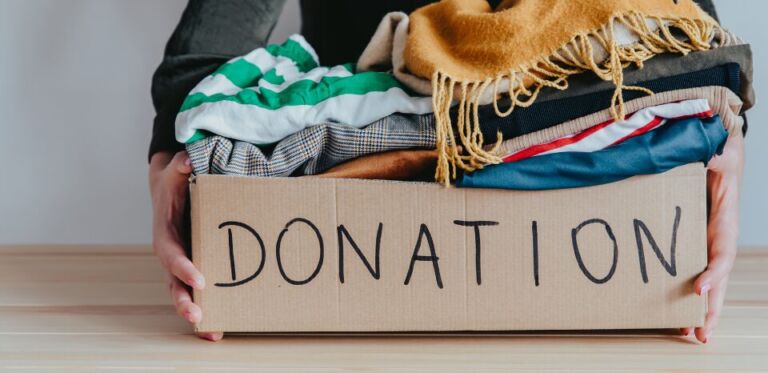 Donations - Clothes Bank On Smple Life devleopments - Sustainability