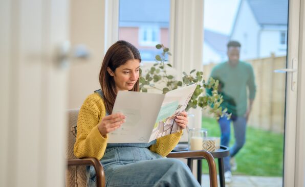 resident reading brochure