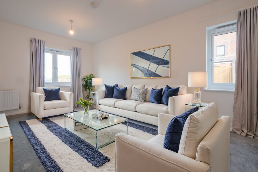 Chesham virtually staged living area