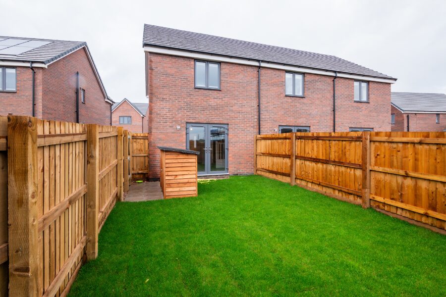 rear house external fenced garden