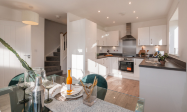 fitted white kitchen