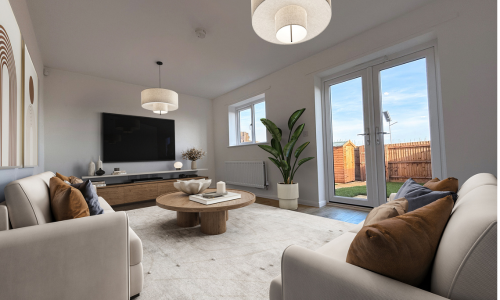 staged living room