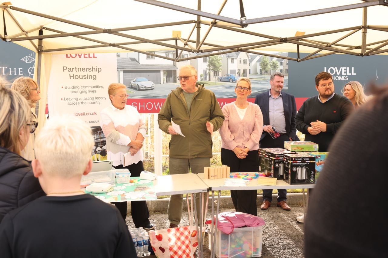 Scottish housing day, people celebrating together