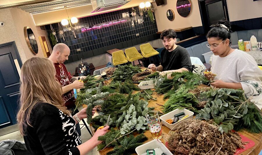 North East Wreath-Making Workshop: A Festive Evening in Sunderland