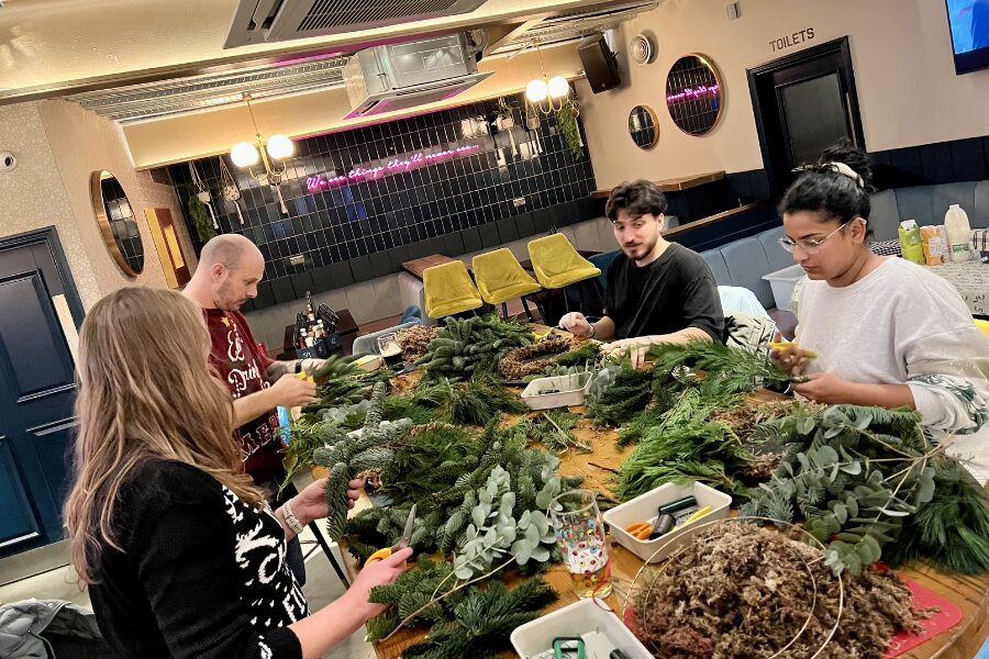 North East Wreath-Making Workshop: A Festive Evening in Sunderland