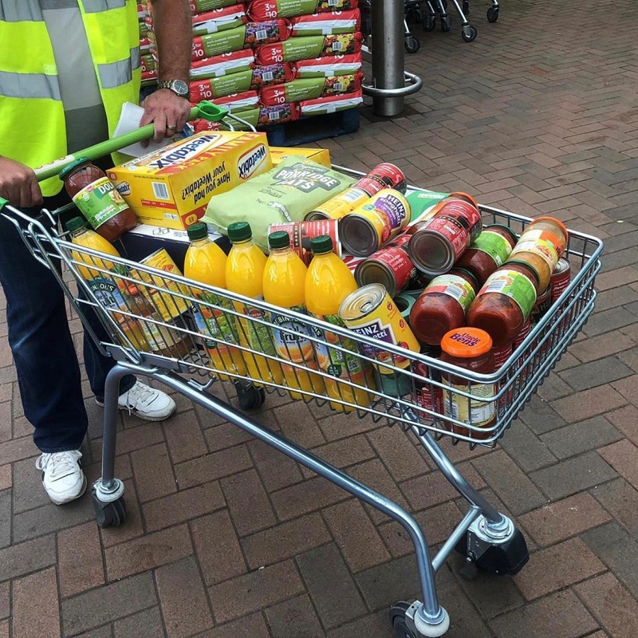 Food items in a cart