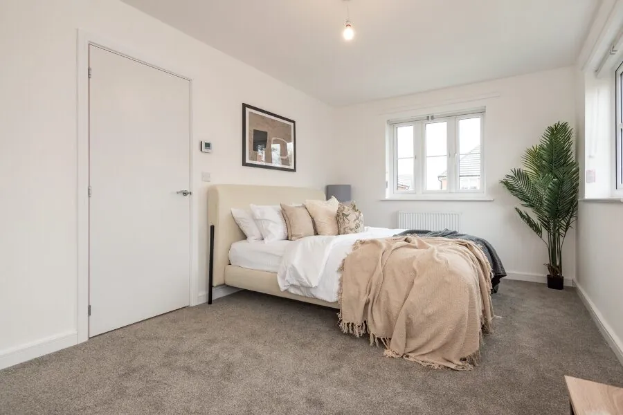 carpeted bedroom
