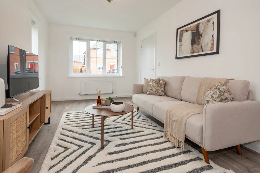 living room decorated