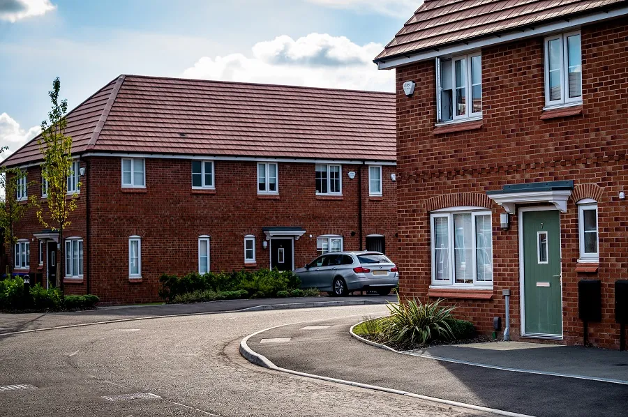 street scene of family houses in Rochdale