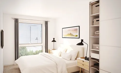 newton bedroom photo CGI