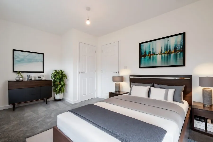 double carpeted bedroom