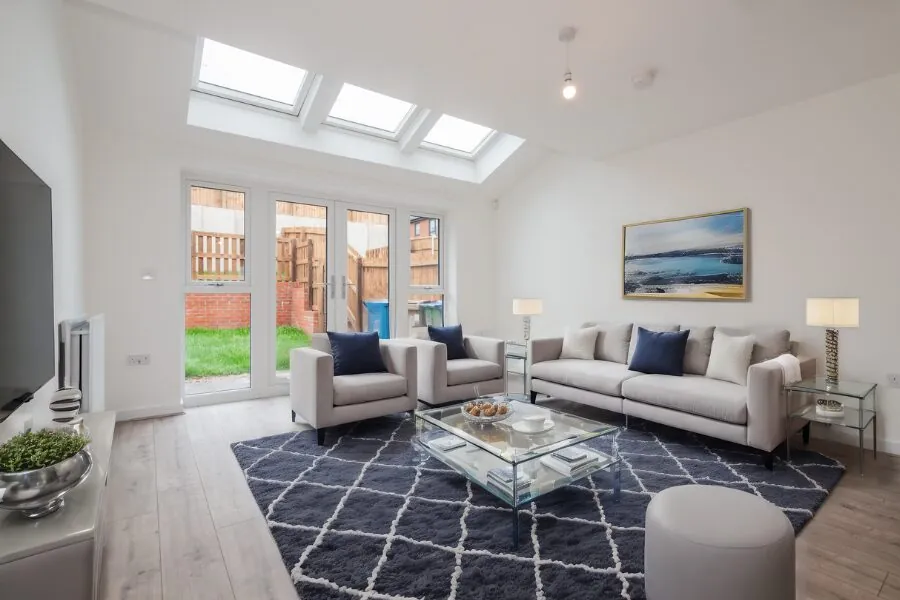 spruce living room cgi staged