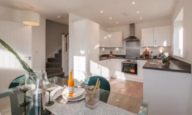 fitted white kitchen