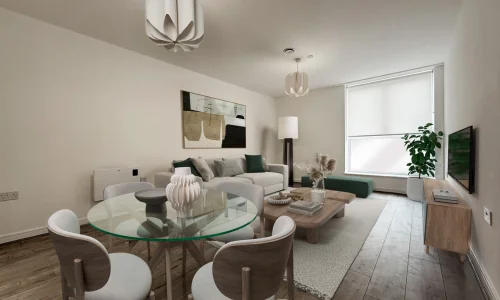 staged living dining area
