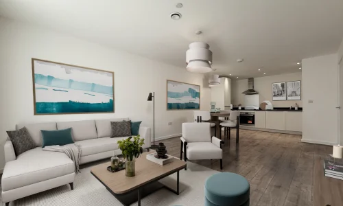 staged living area