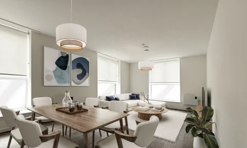 staged living area