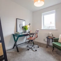 decorated home office