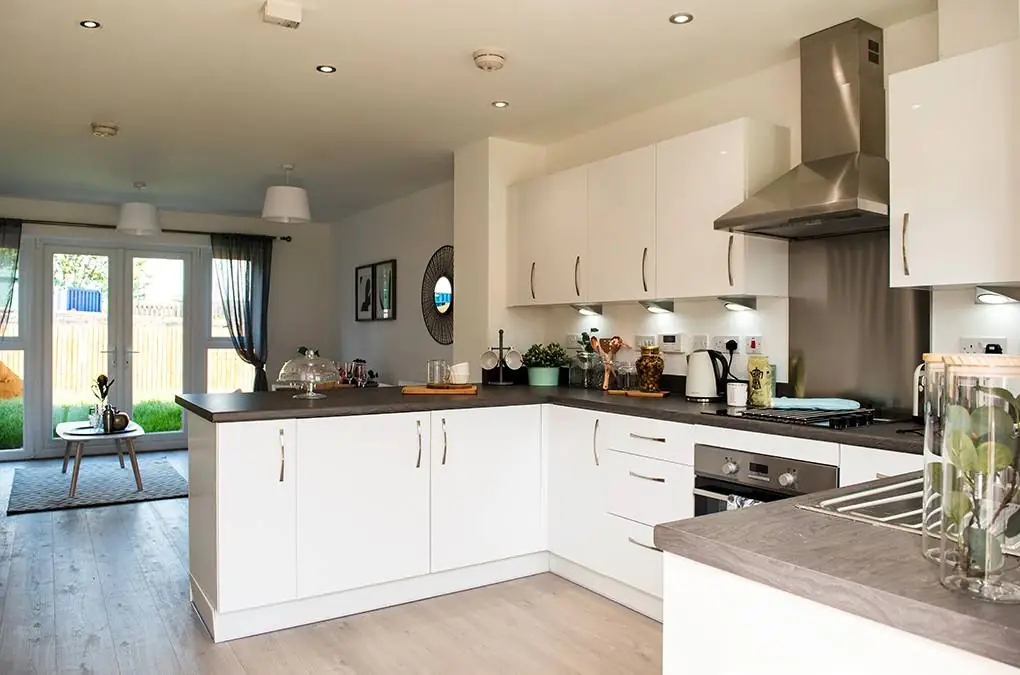 open plan kitchen area