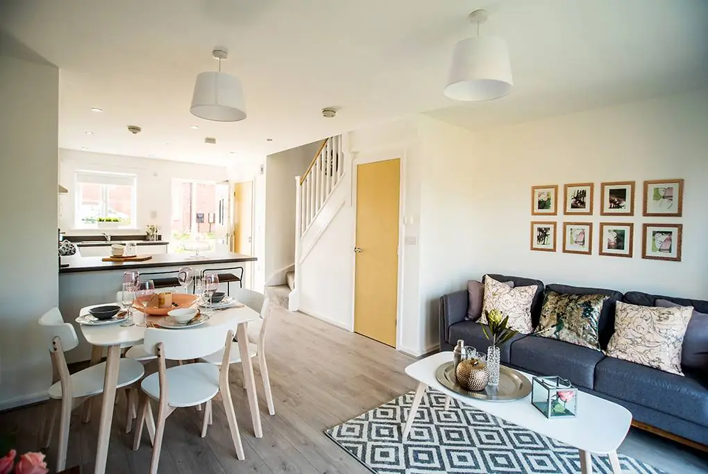 open plan kitchen and living area